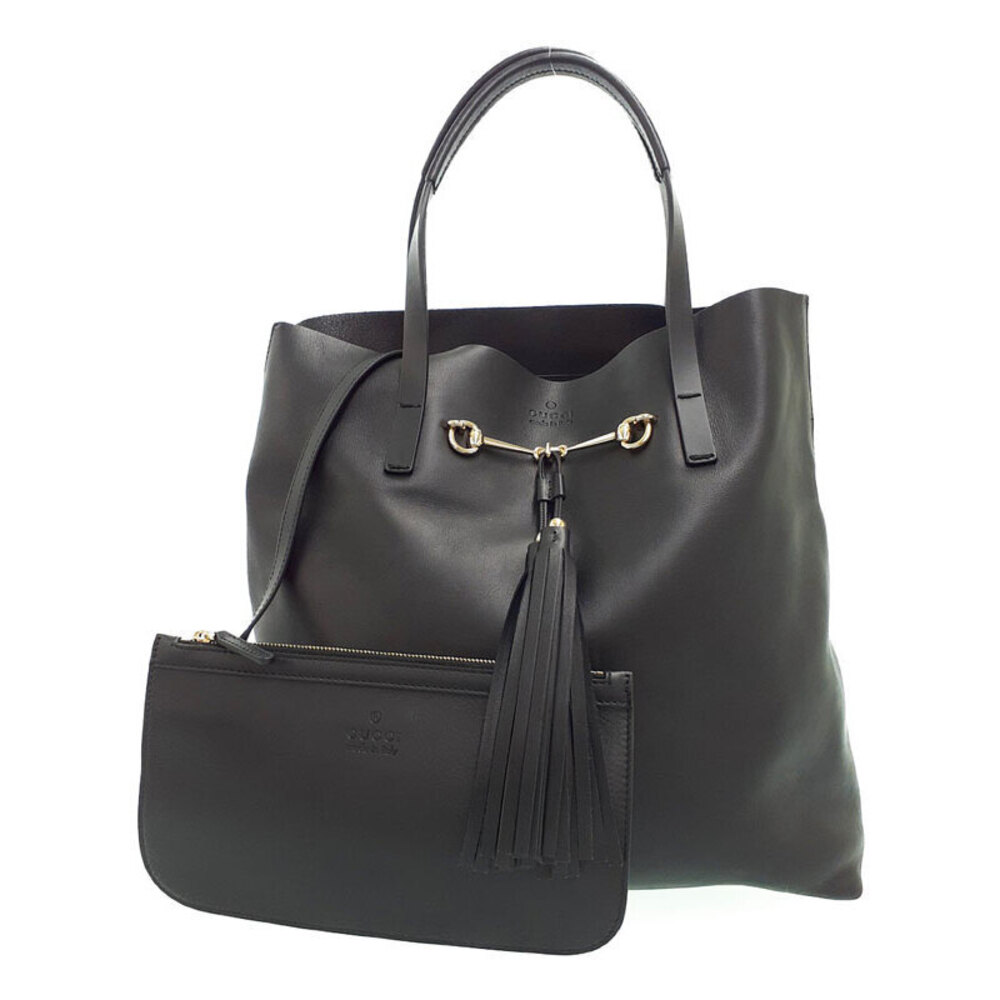 Gucci Park Avenue Tote Leather Black